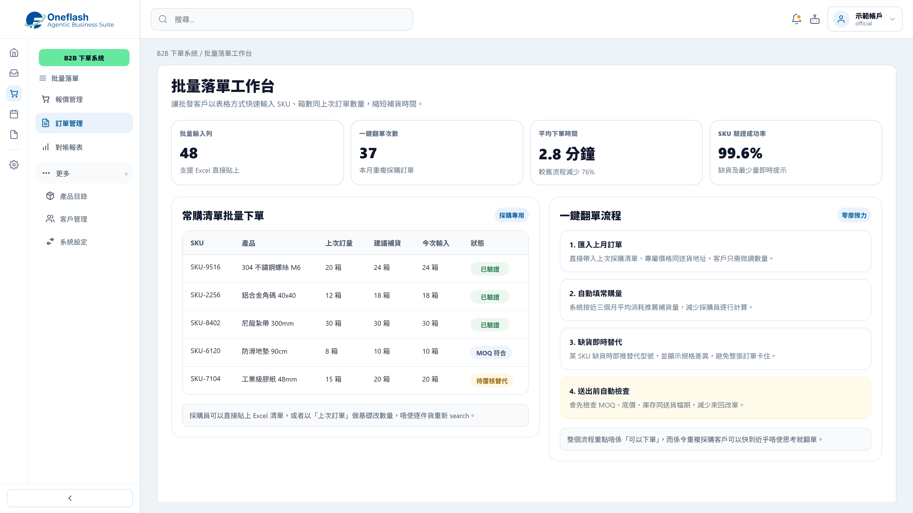 Bulk Ordering