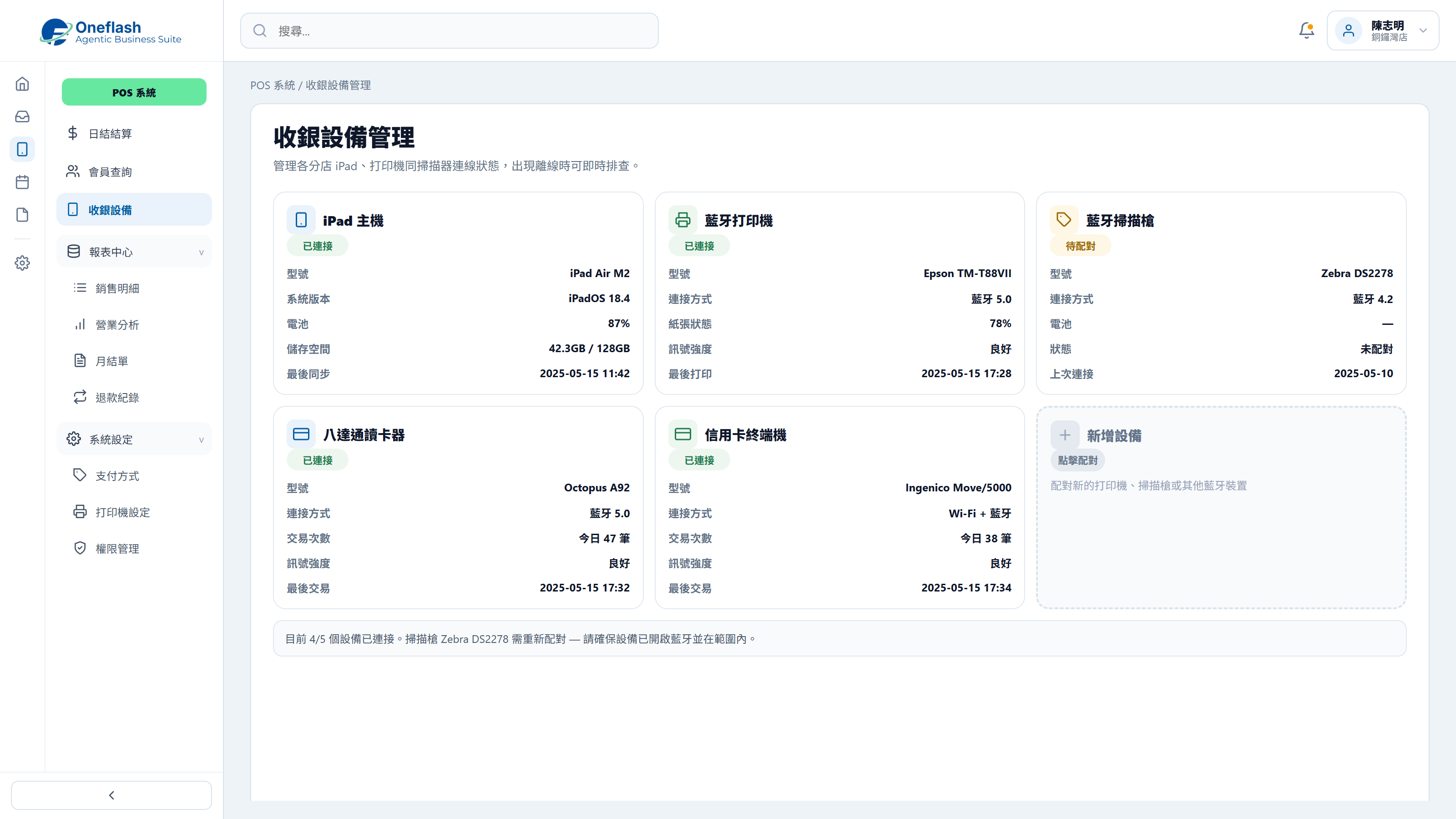 Tablet POS Operation