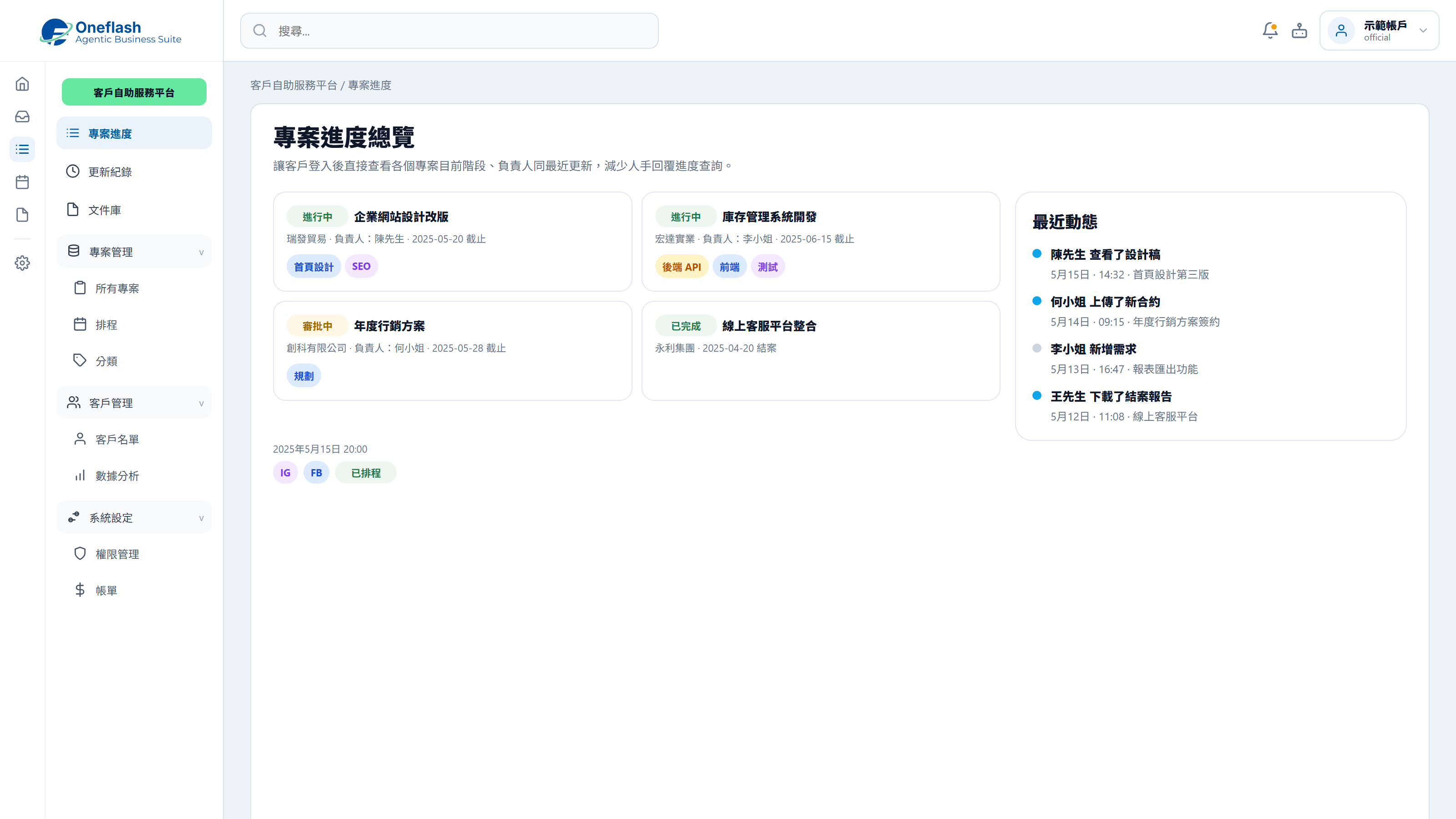 Project Status Tracking