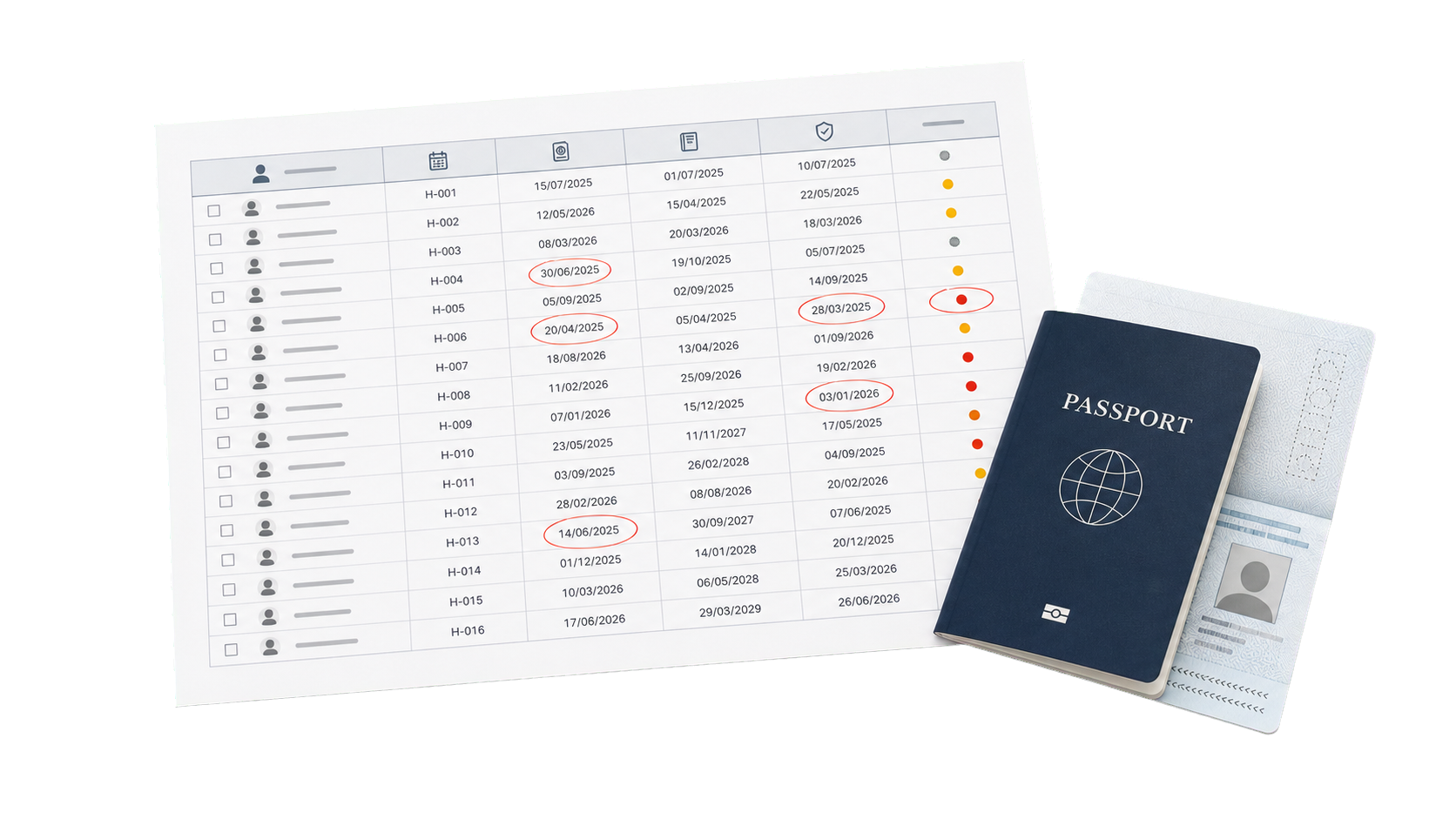 Visa dates lack reminders