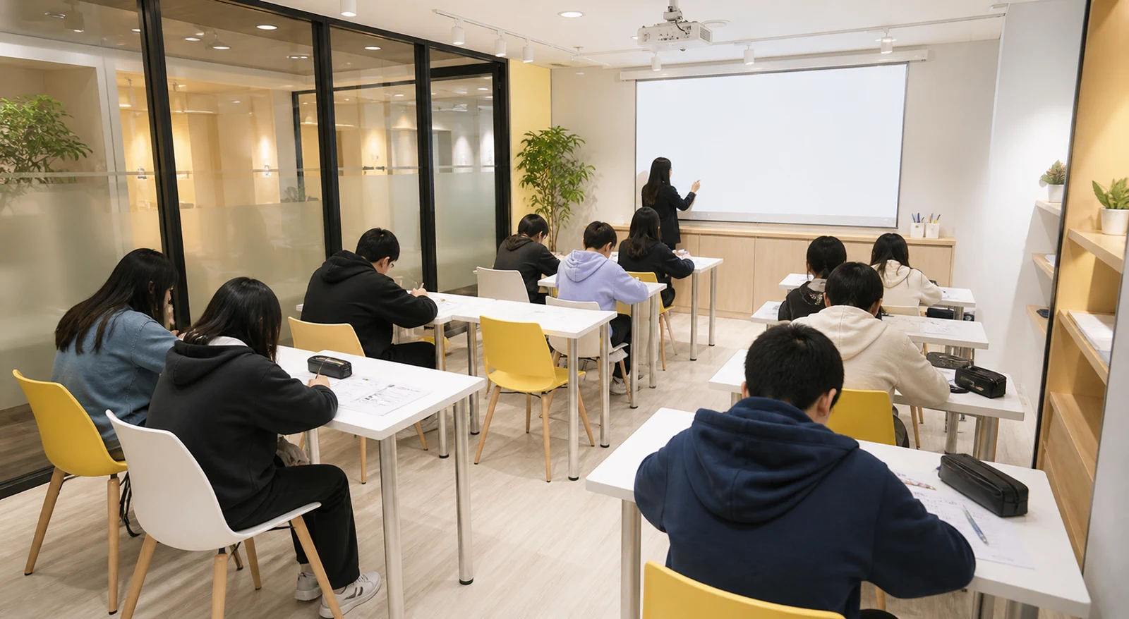 MathPro 導師正在白板前講解數學公式